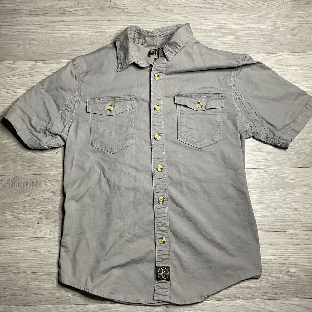 Lincoln Outfitters Men's MR Gray Classic Fit Button‎ Up WORKSHIRT